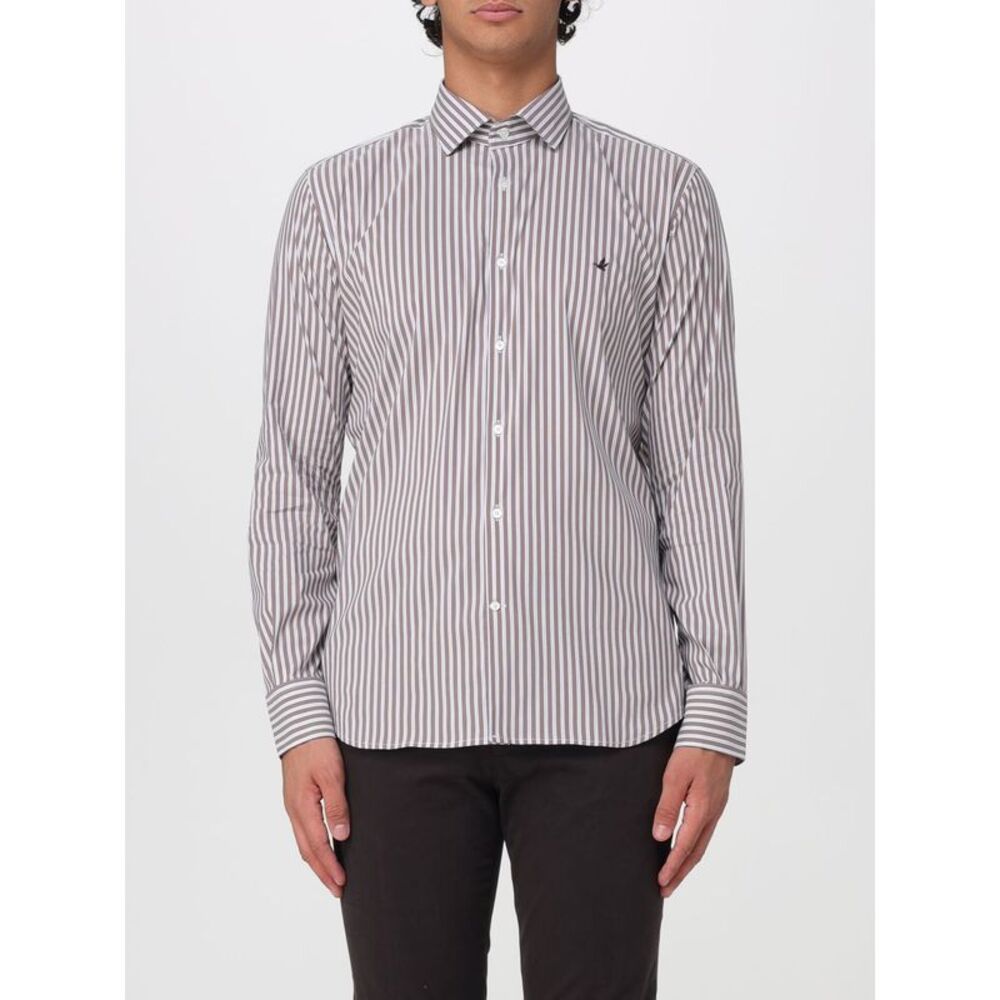 Brooksfield Men Brooksfield Striped Cotton Shirt With French Collar
